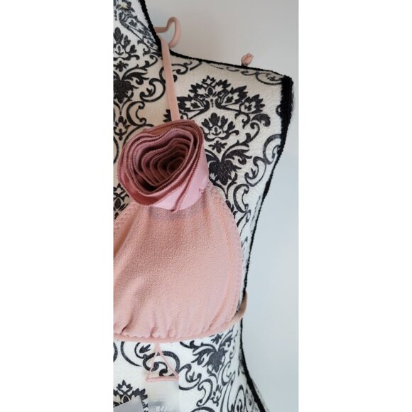 SAME LOS ANGELES BIKINY WOMENS Triangle Top Rosette SZ Large - Picture 3 of 5